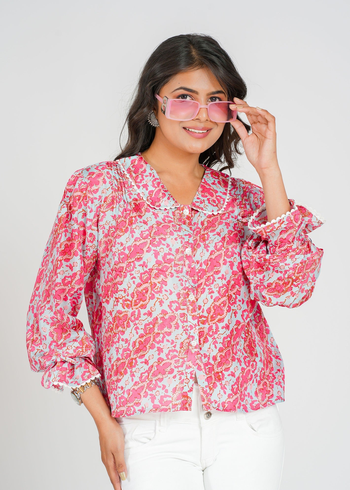 Anya Habotai Silk Top, Shell – Cotton Curio
