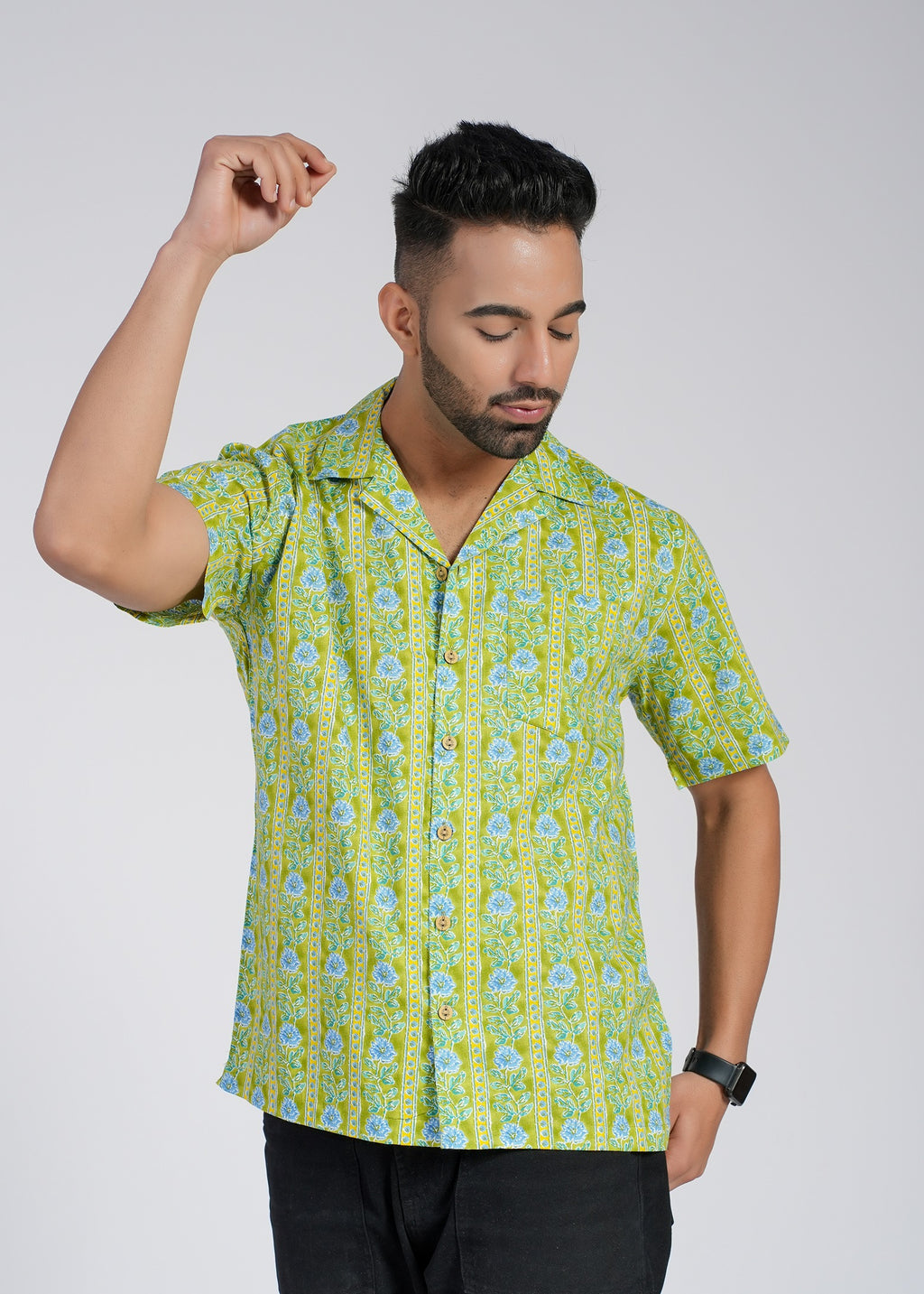 Cotton Printed Half Sleeve Shirt