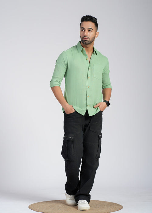 Cotton Flax Full Sleeve Shirt