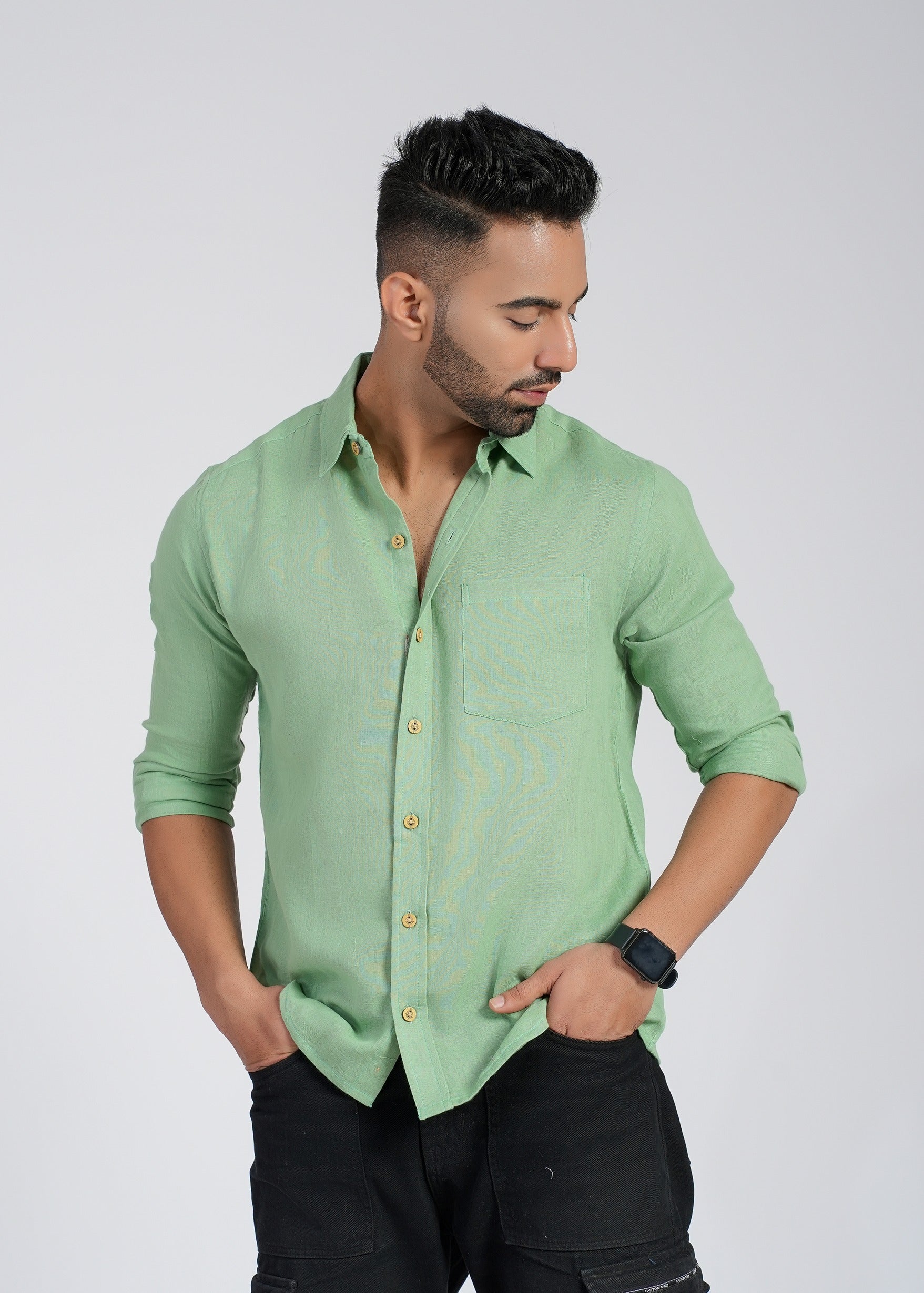 Cotton Flax Full Sleeve Shirt