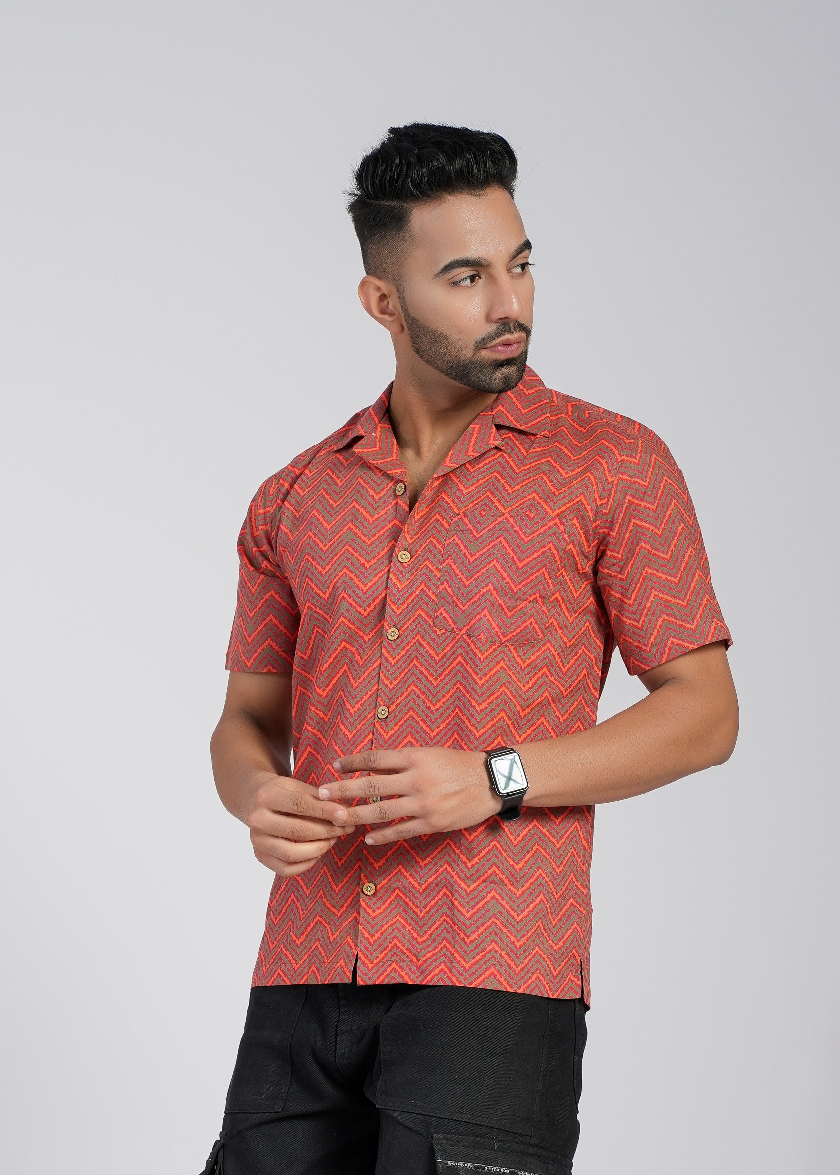 Cotton Printed Half Sleeve Shirt