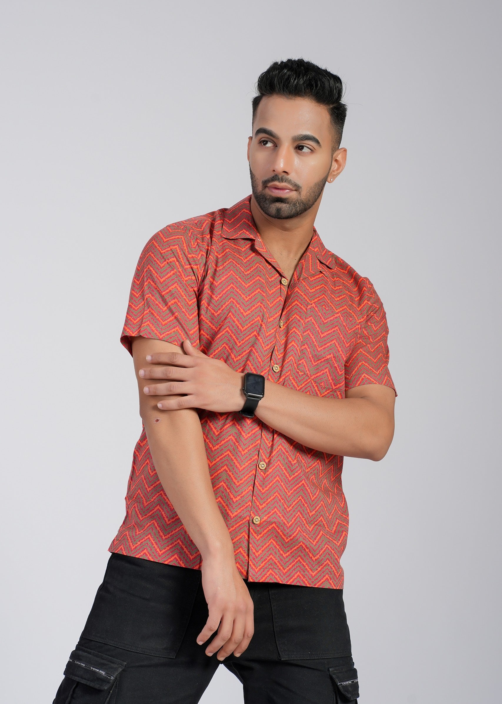 Cotton Printed Half Sleeve Shirt