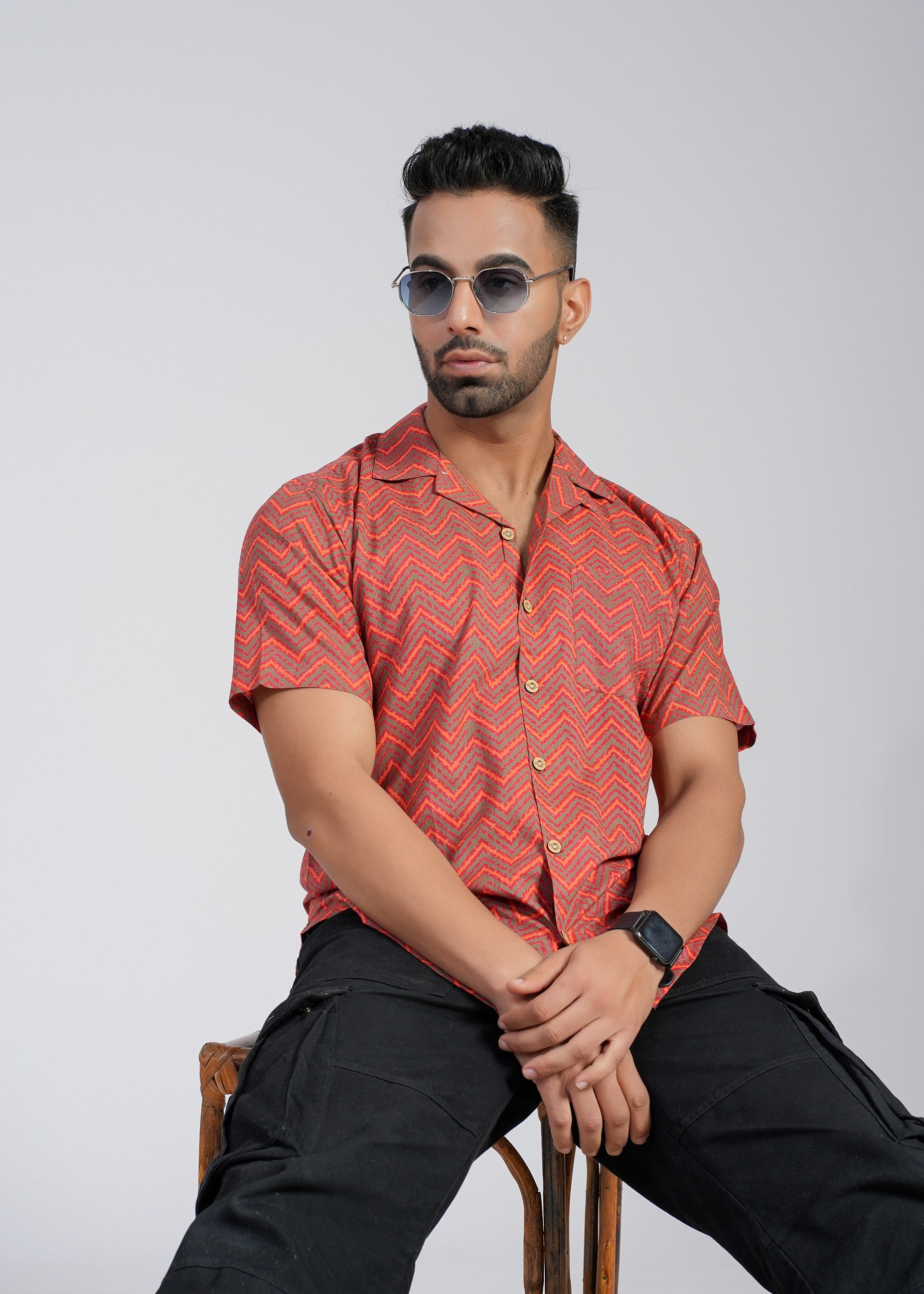 Cotton Printed Half Sleeve Shirt