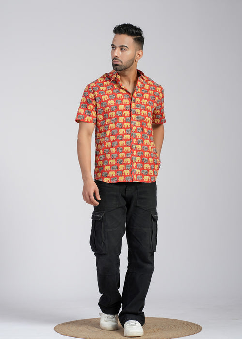 Cotton Printed Half Sleeve Shirt