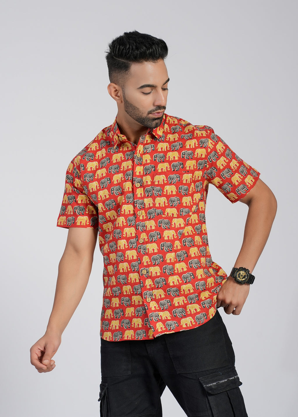 Cotton Printed Half Sleeve Shirt