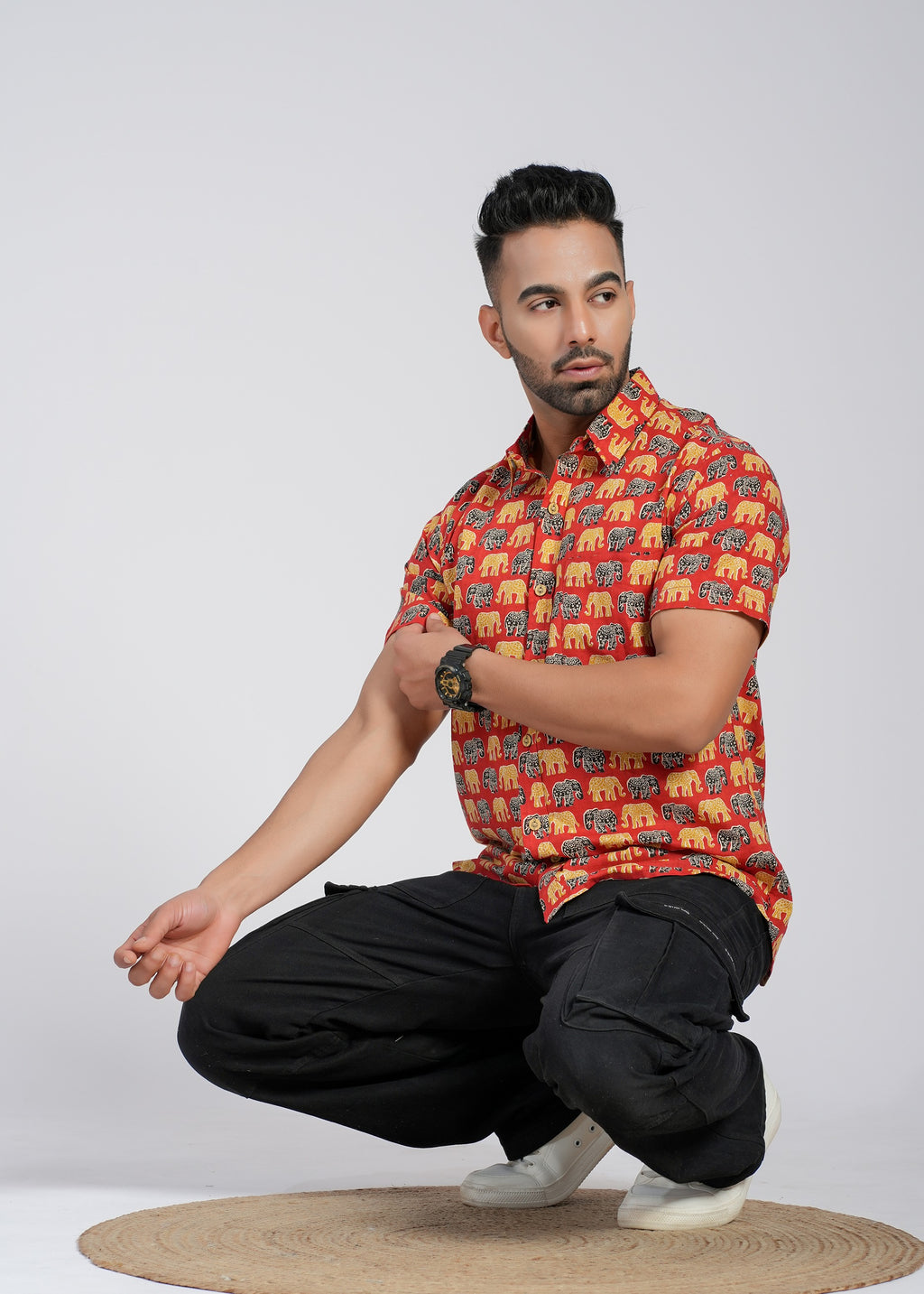 Cotton Printed Half Sleeve Shirt