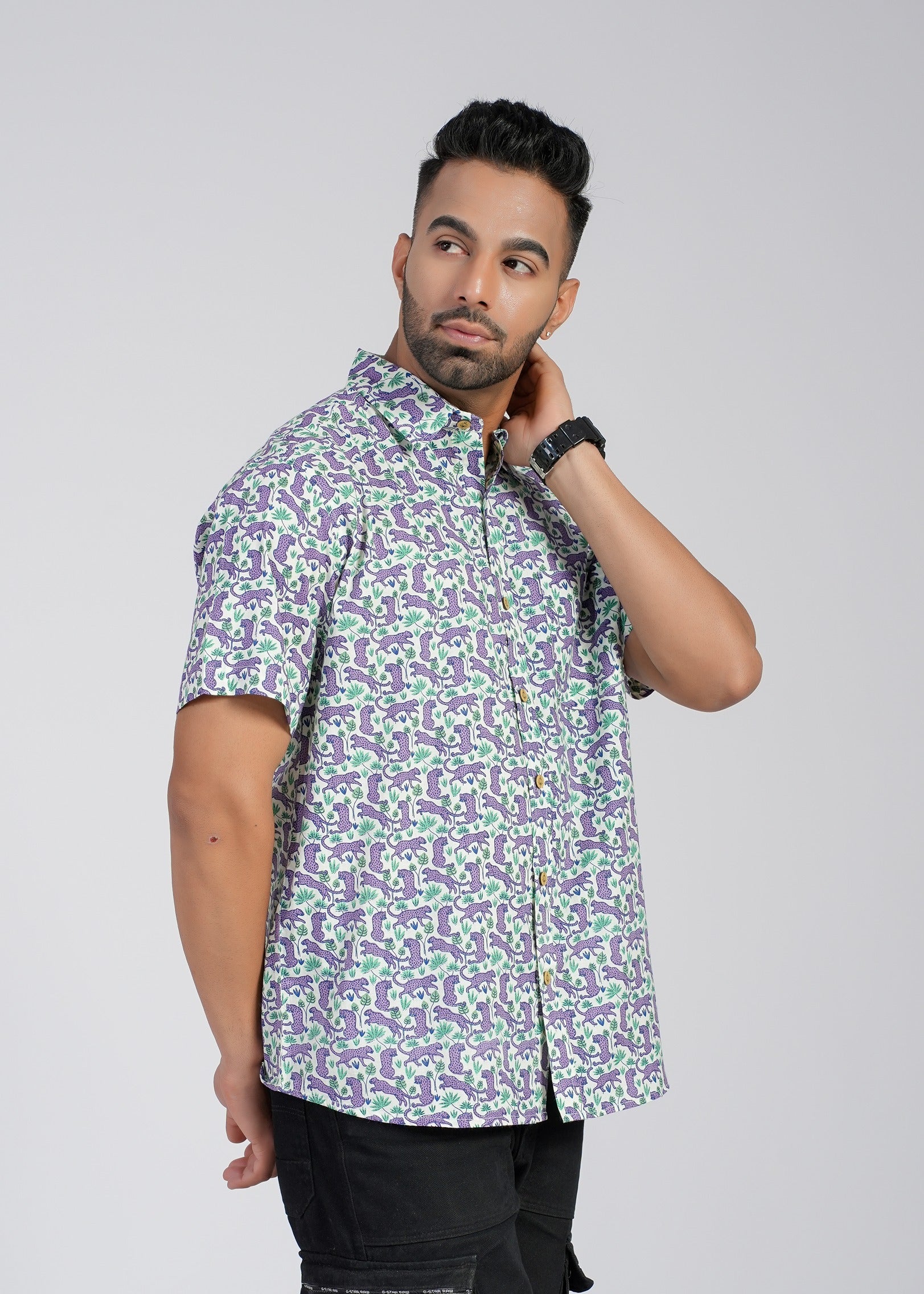 Cotton Printed Half Sleeve Shirt
