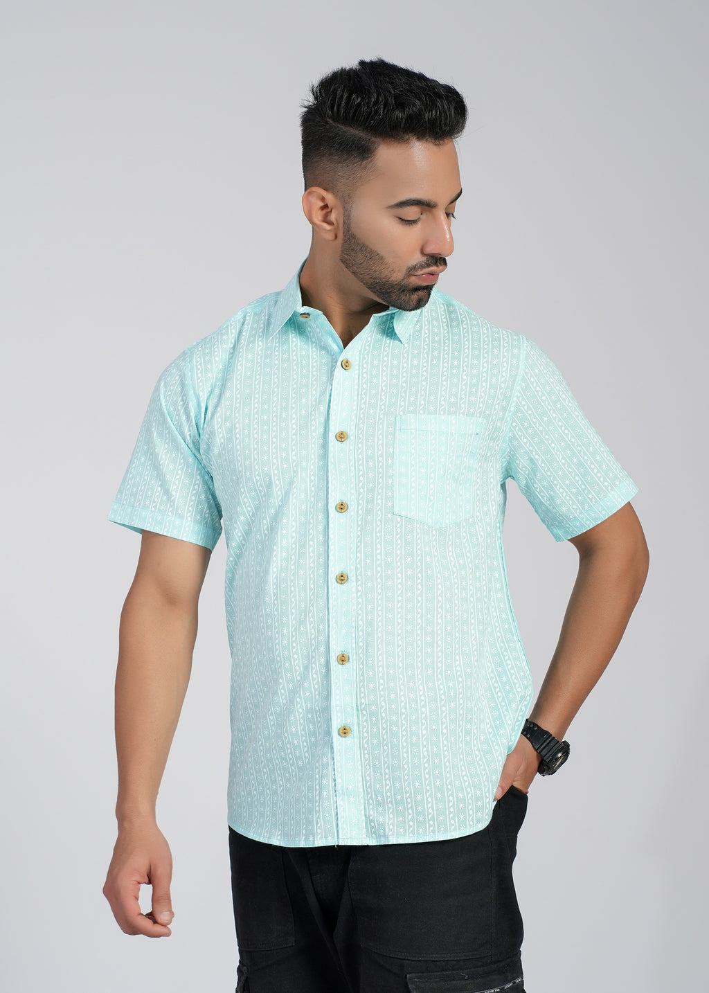 Cotton Printed Half Sleeve Shirt