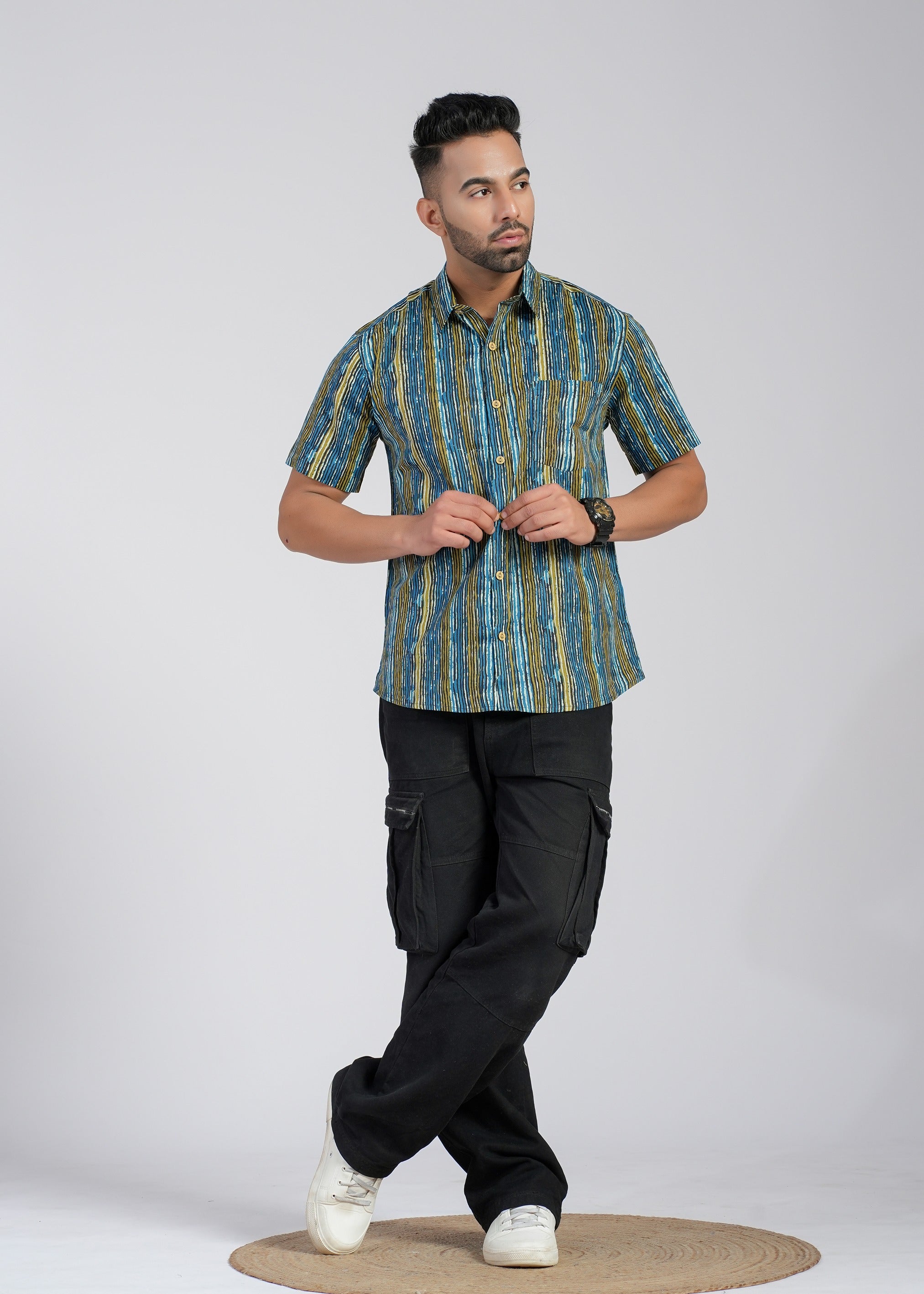 Cotton Printed Half Sleeve Shirt