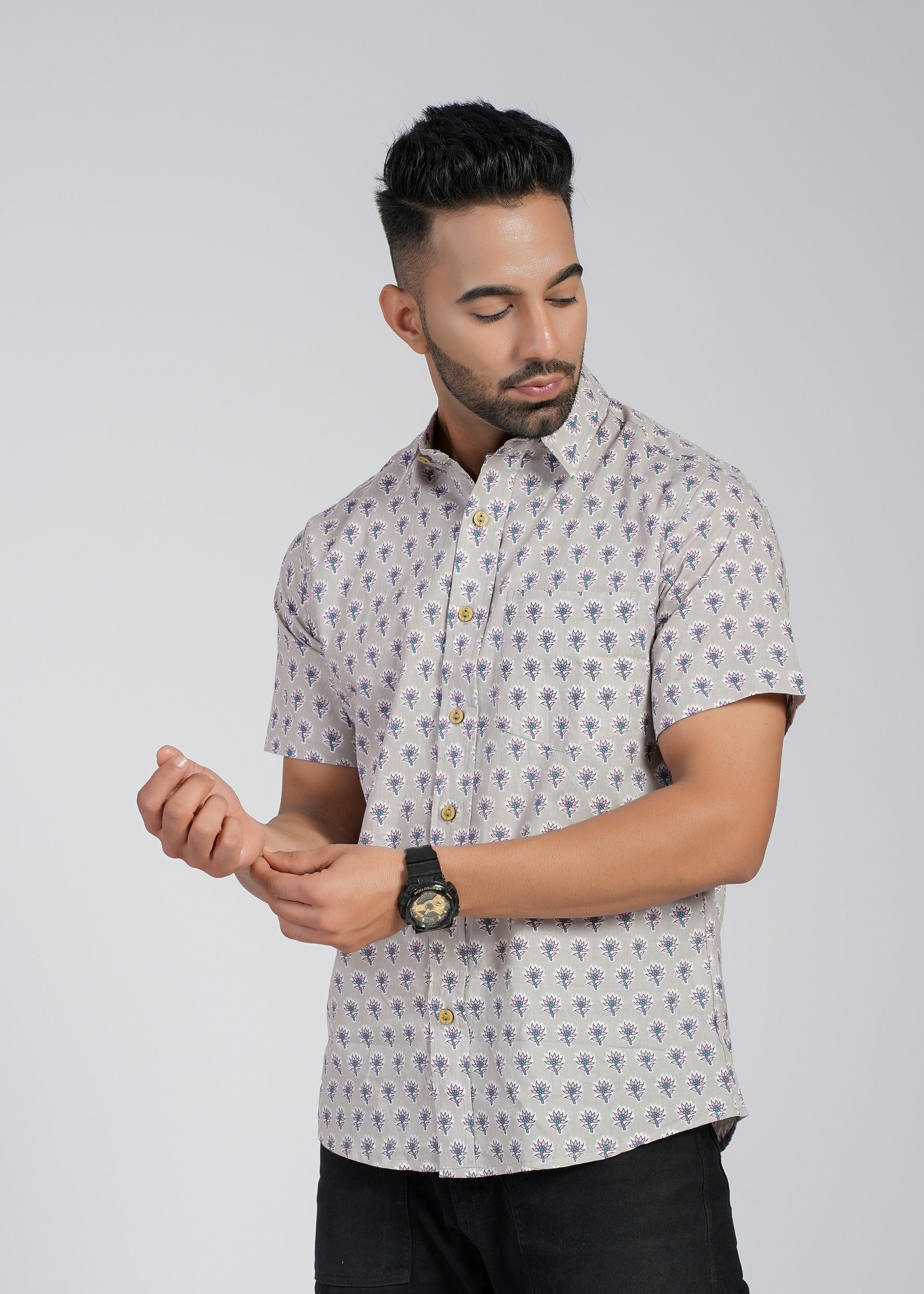 Cotton Printed Half Sleeve Shirt