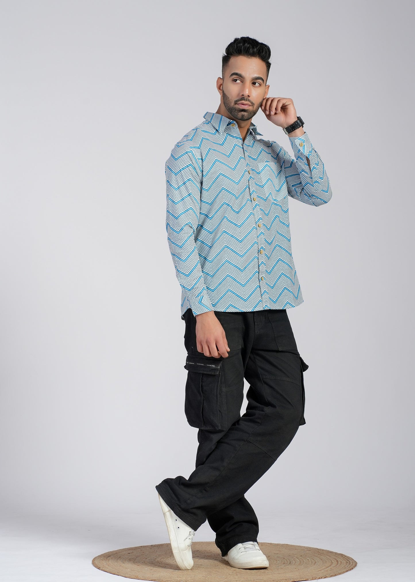 COTTON PRINTED FULL SLEEVE SHIRT