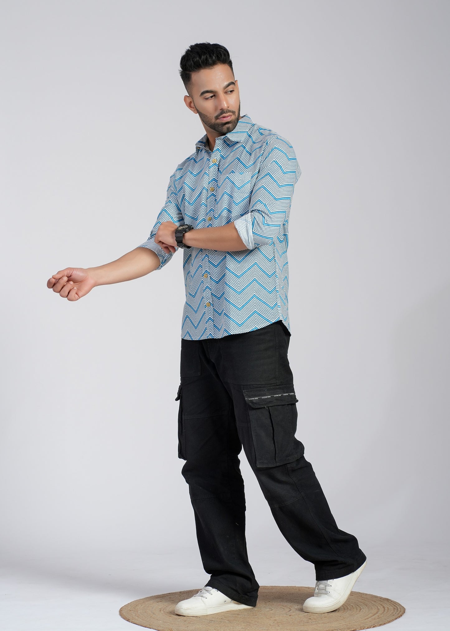 COTTON PRINTED FULL SLEEVE SHIRT
