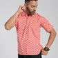 COTTON BLOCK PRINTED HALF SLEEVE SHIRT