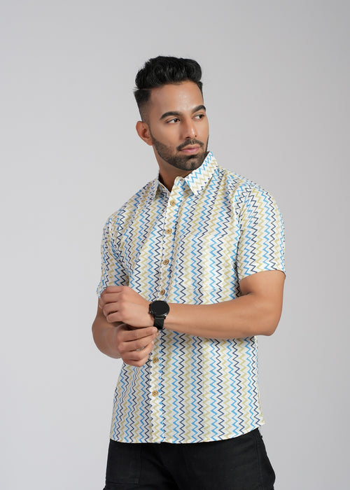 Cotton Printed Half Sleeve Shirt