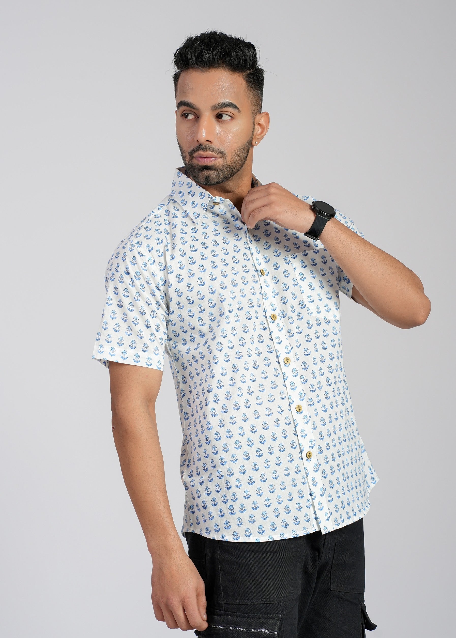 Cotton Printed Half Sleeve Shirt