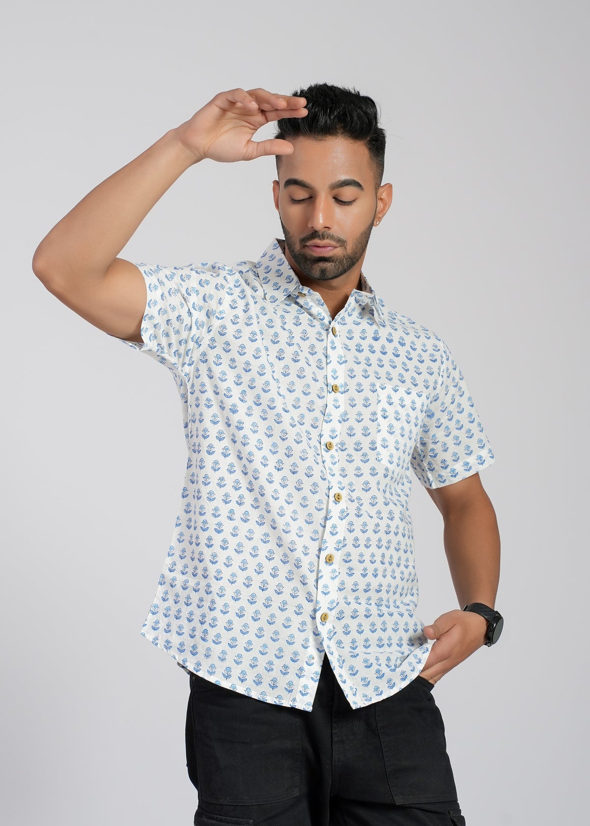 Cotton Printed Half Sleeve Shirt
