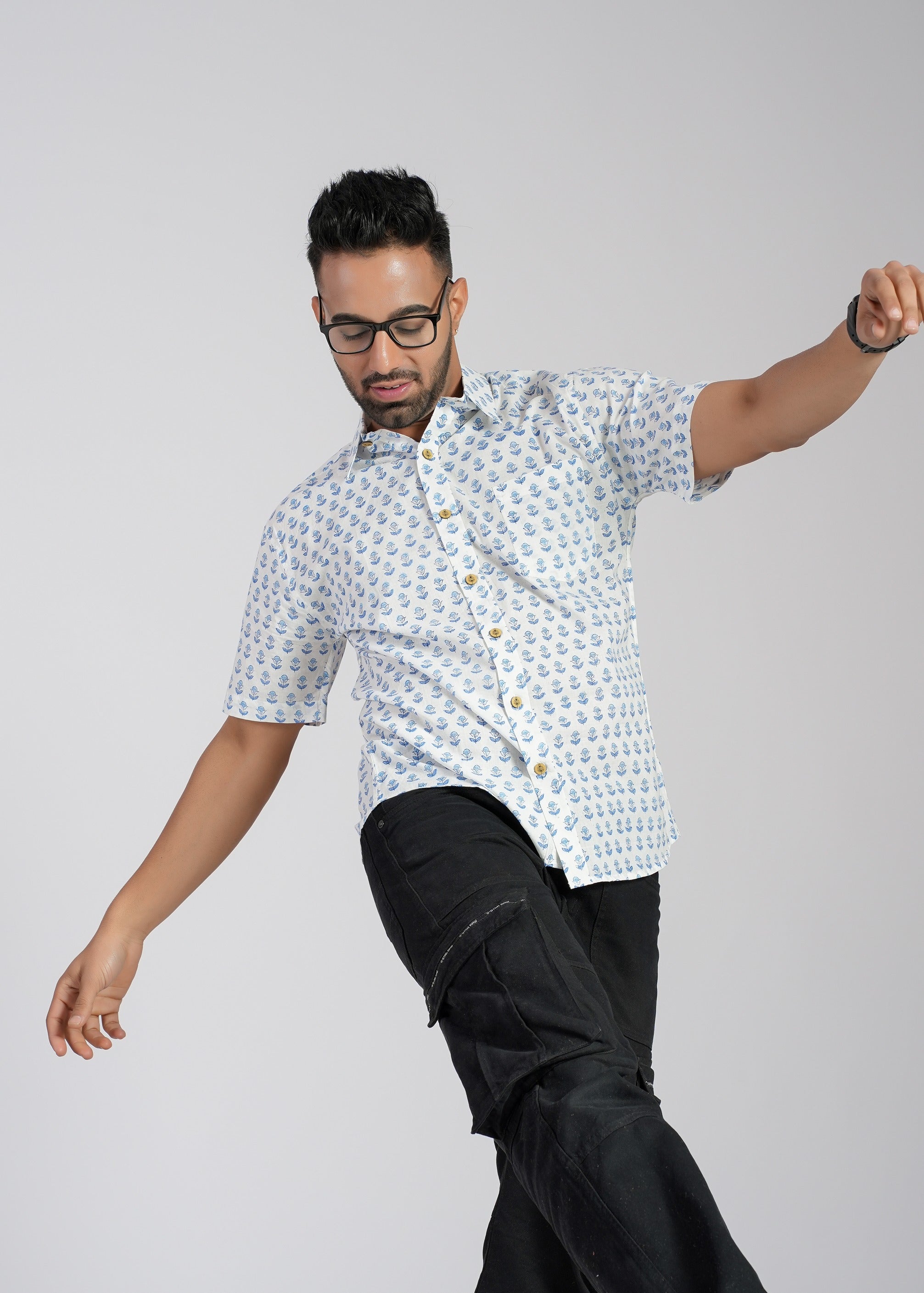 Cotton Printed Half Sleeve Shirt