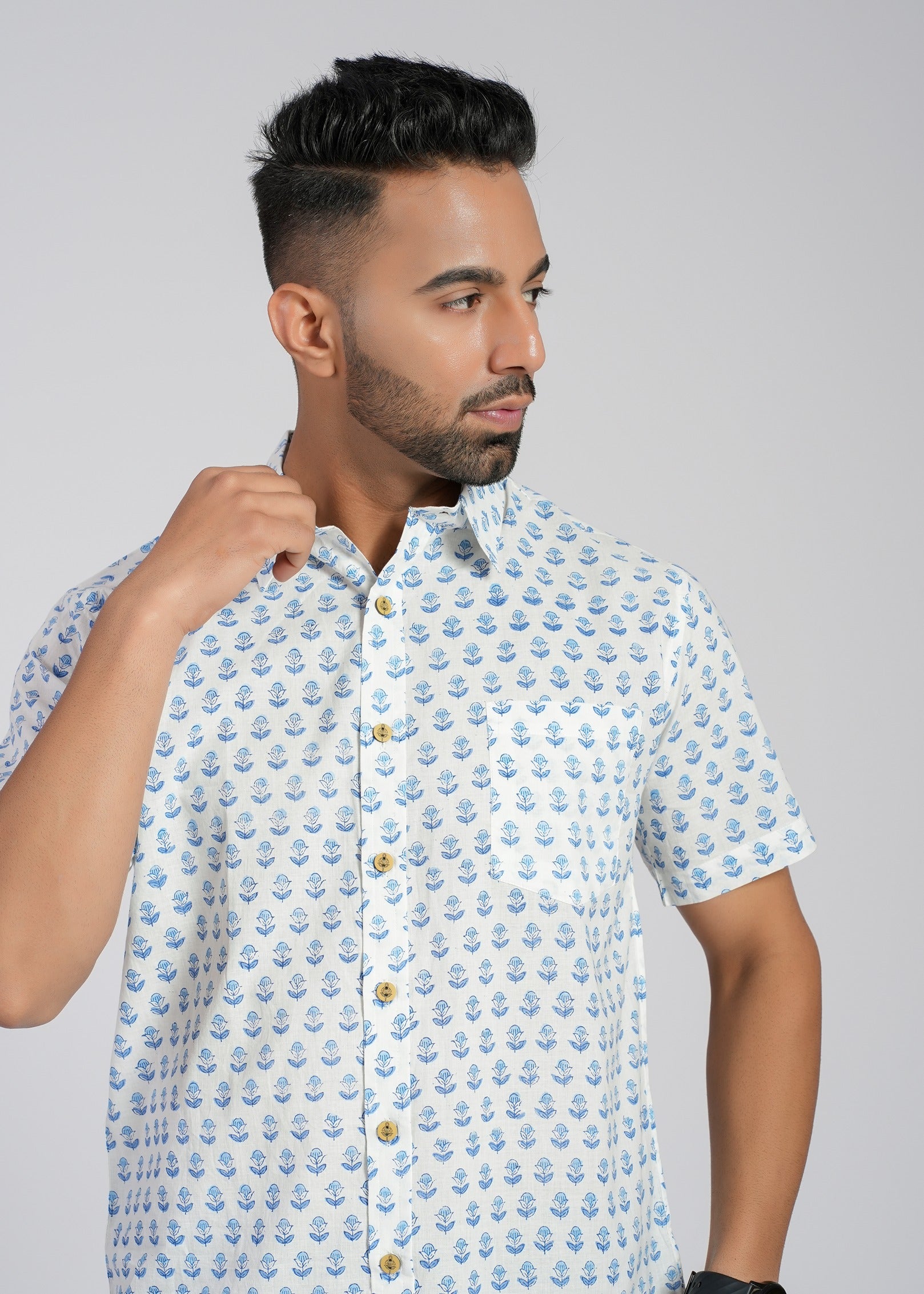 Cotton Printed Half Sleeve Shirt