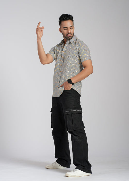 Cotton Printed Half Sleeve Shirt