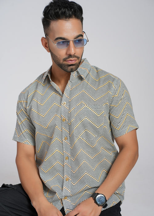 Cotton Printed Half Sleeve Shirt