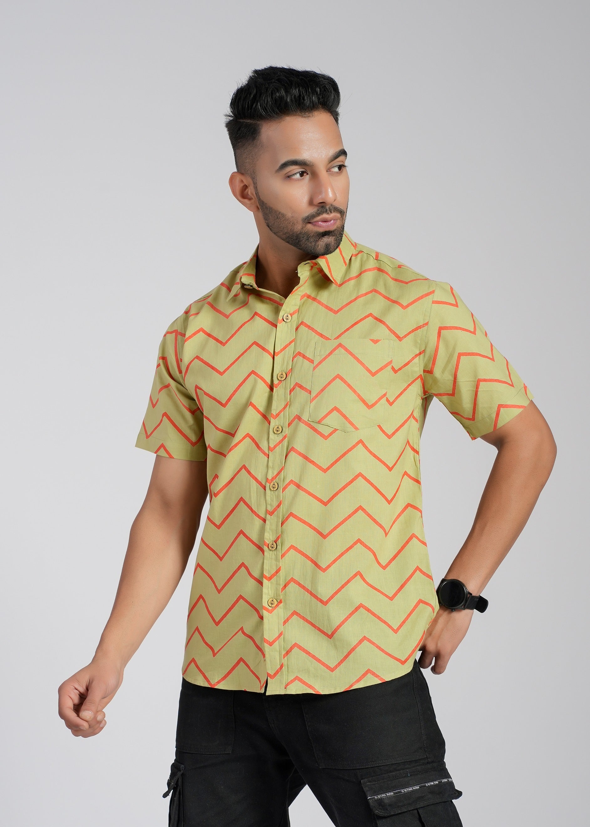 Cotton Printed Half Sleeve Shirt