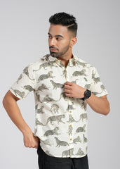 Cotton Printed Half Sleeve Shirt