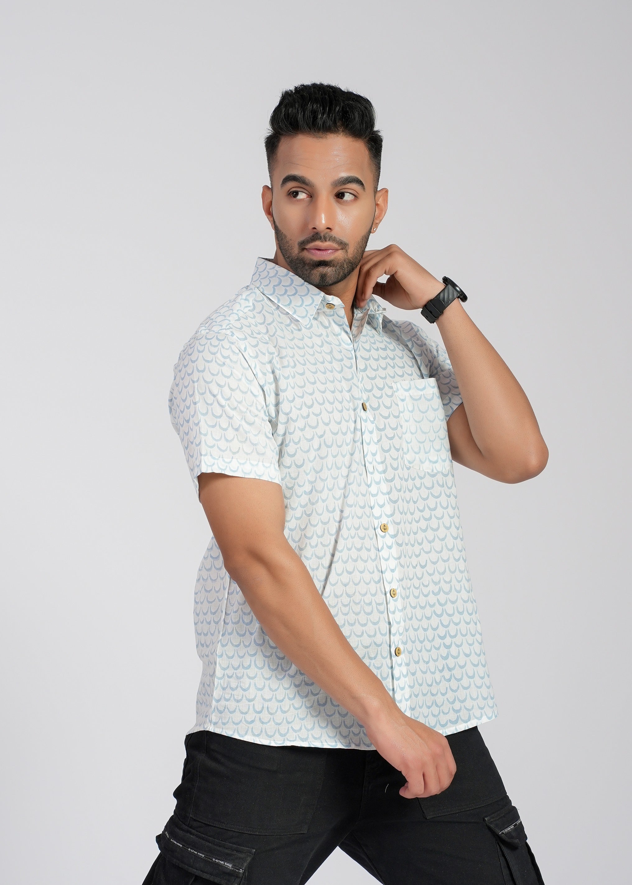 Cotton Printed Half Sleeve Shirt
