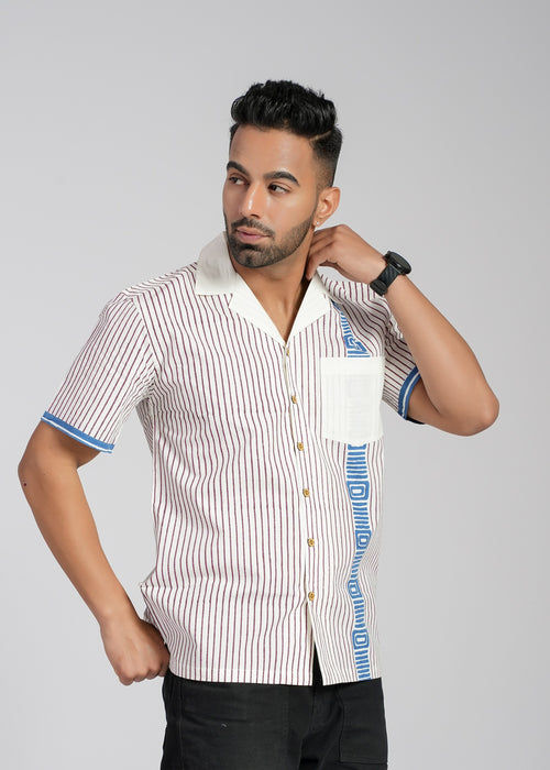 Cotton Poplin Half Sleeve Printed Shirt