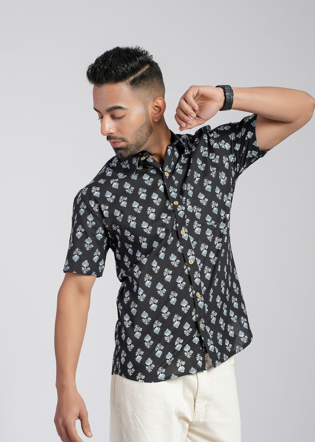 Cotton Printed Half Sleeve Shirt