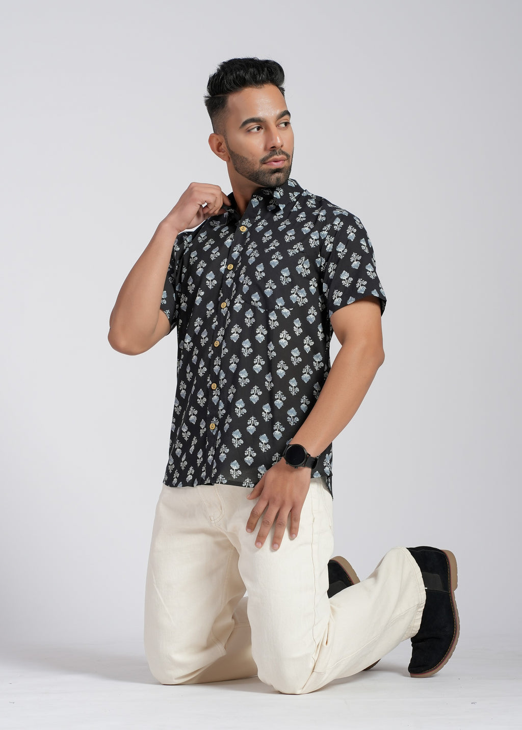 Cotton Printed Half Sleeve Shirt