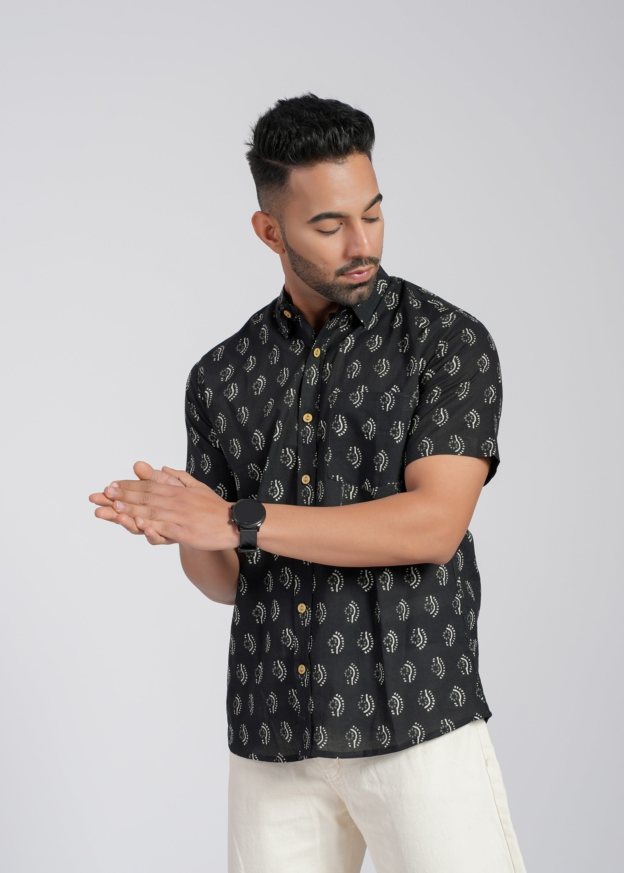 Cotton Printed Half Sleeve Shirt