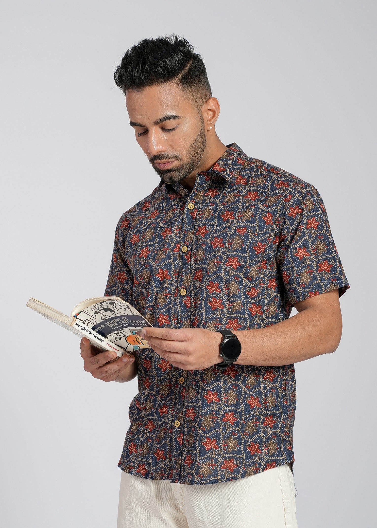 Cotton Printed Half Sleeve Shirt