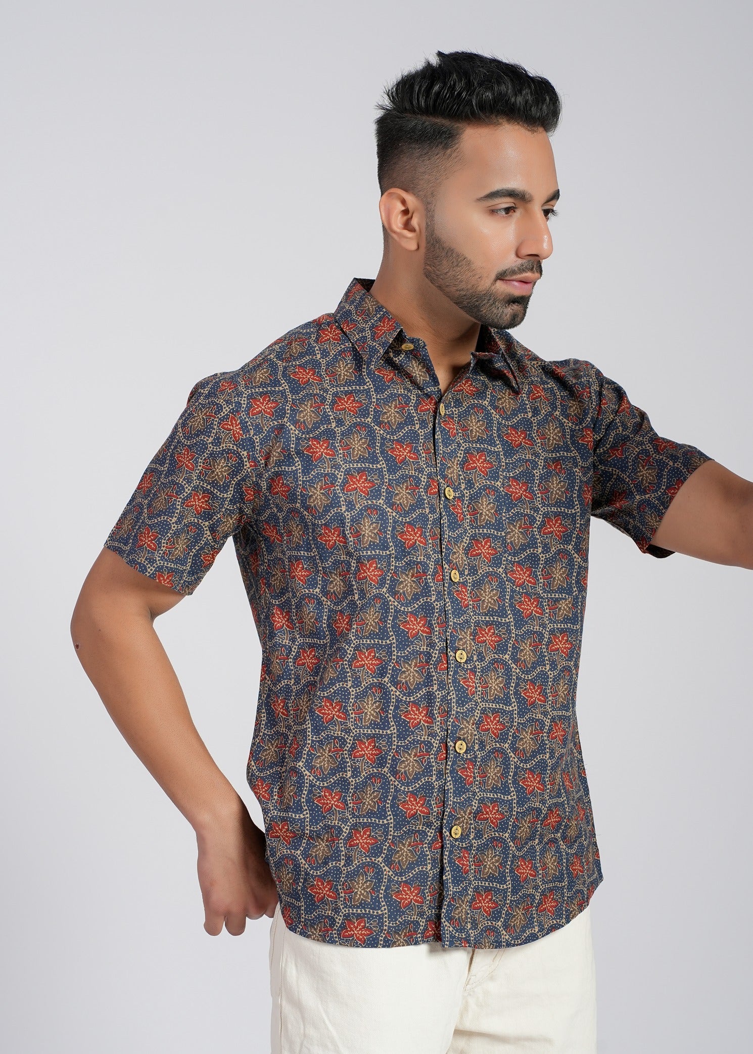 Cotton Printed Half Sleeve Shirt
