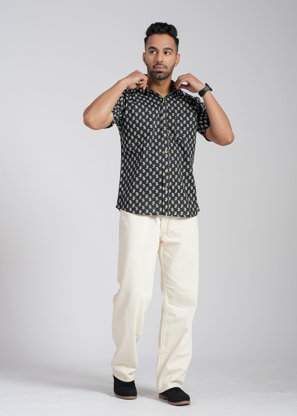 Cotton Printed Half Sleeve Shirt