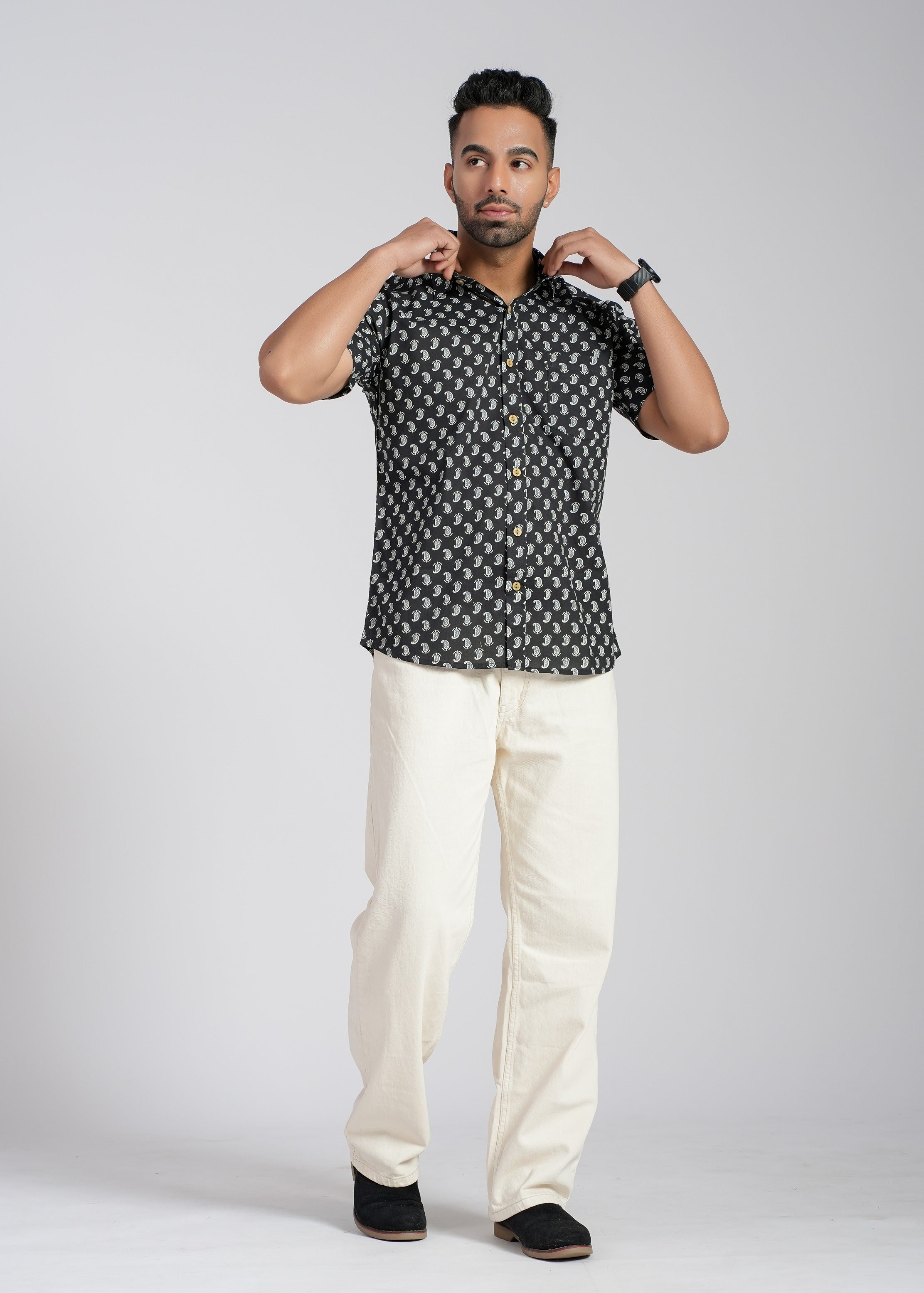 Cotton Printed Half Sleeve Shirt