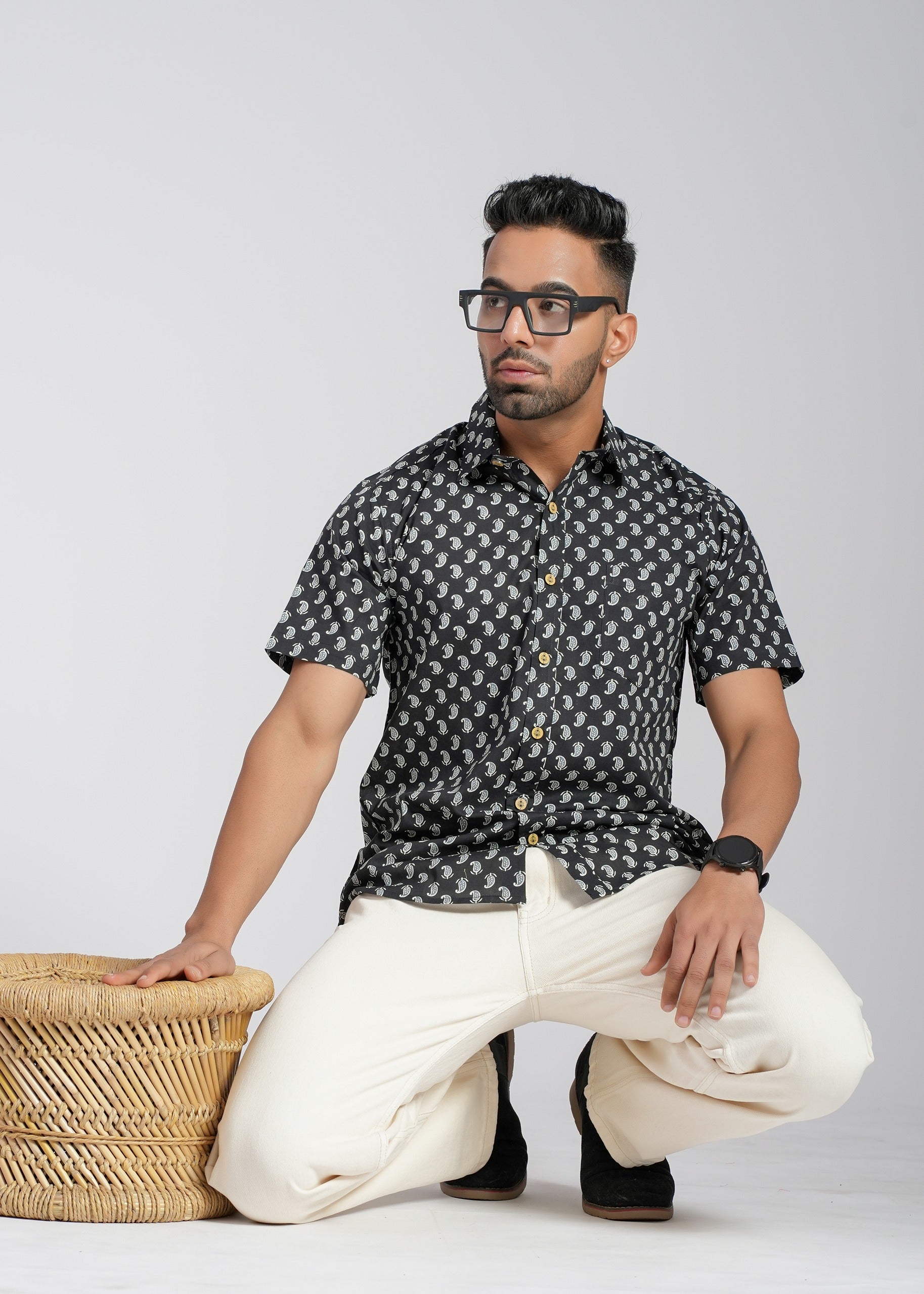 Cotton Printed Half Sleeve Shirt