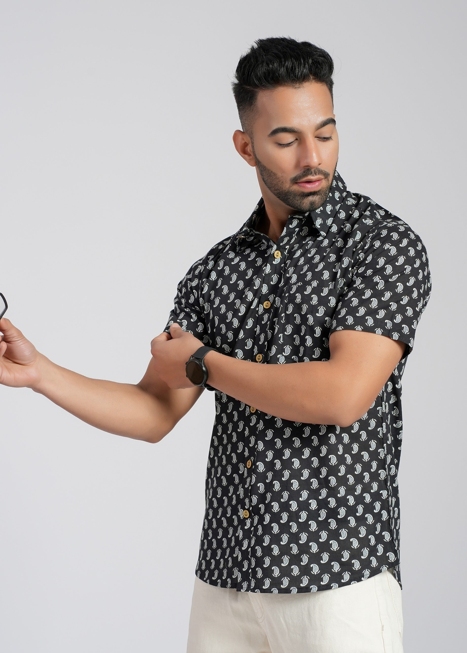 Cotton Printed Half Sleeve Shirt