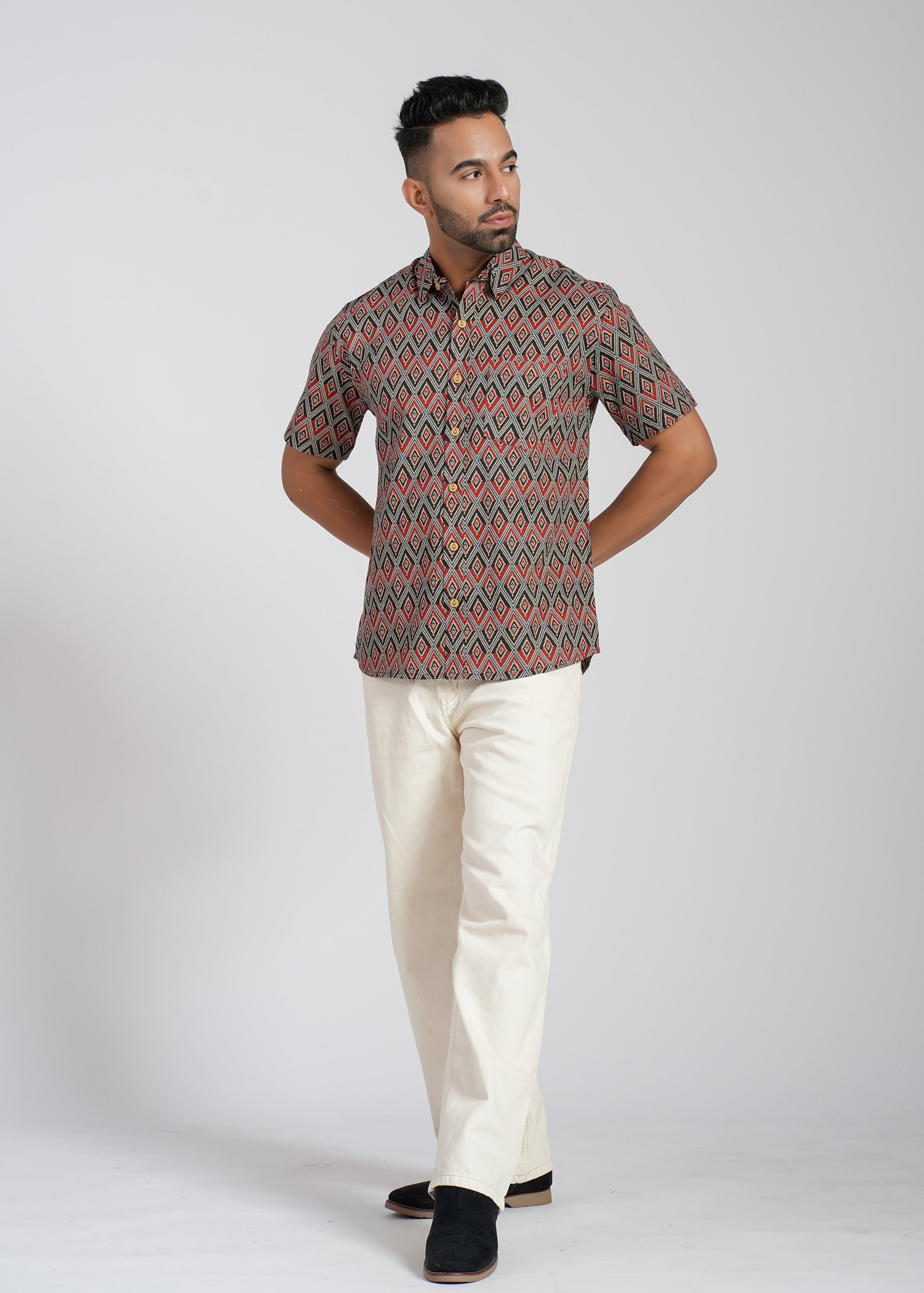 Cotton Printed Half Sleeve Shirt