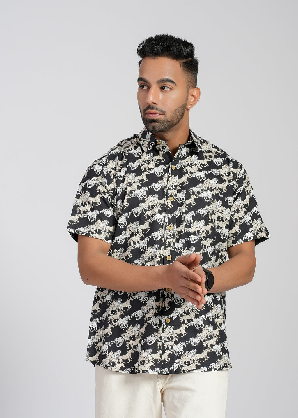 Cotton Printed Half Sleeve Shirt
