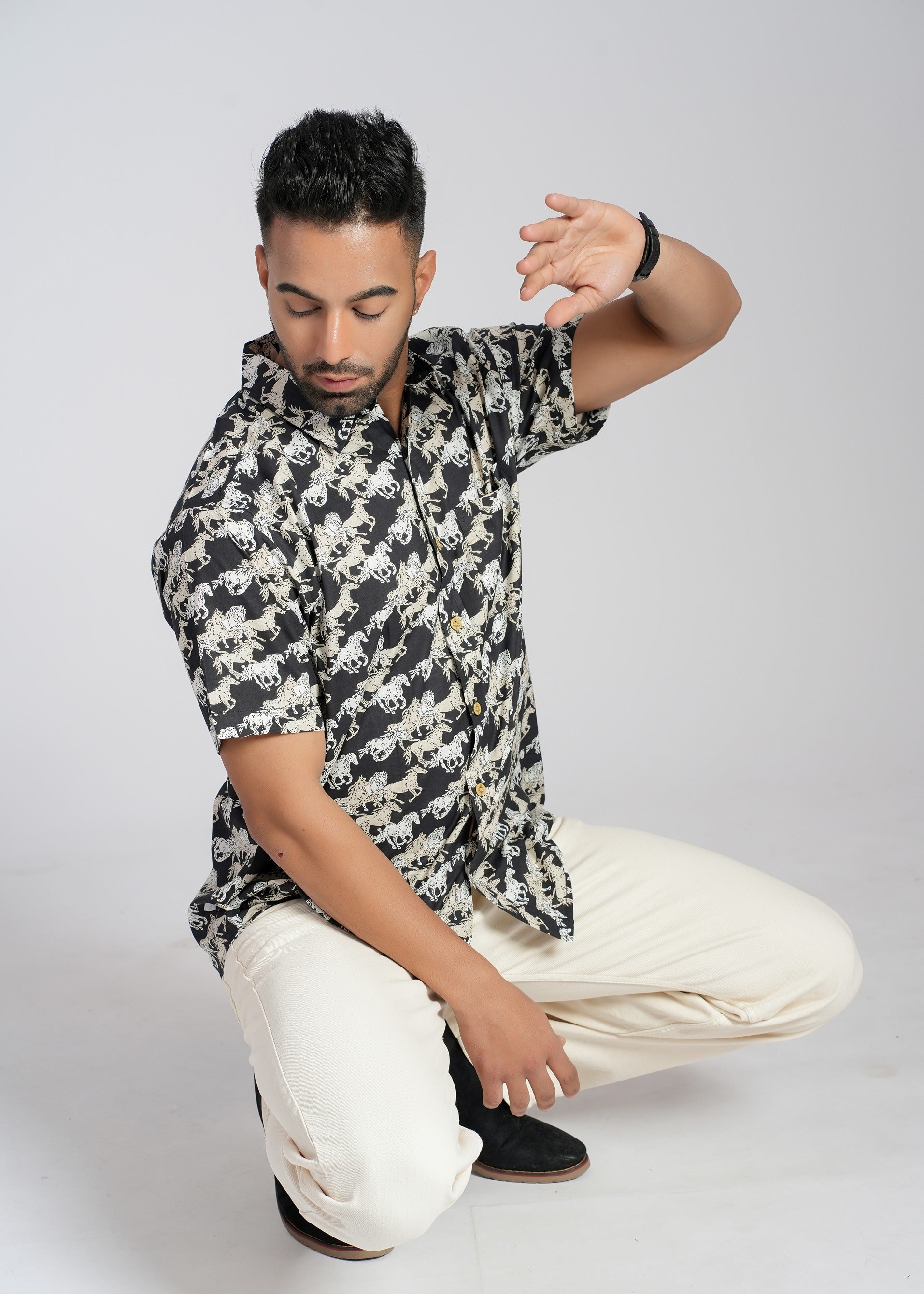 Cotton Printed Half Sleeve Shirt