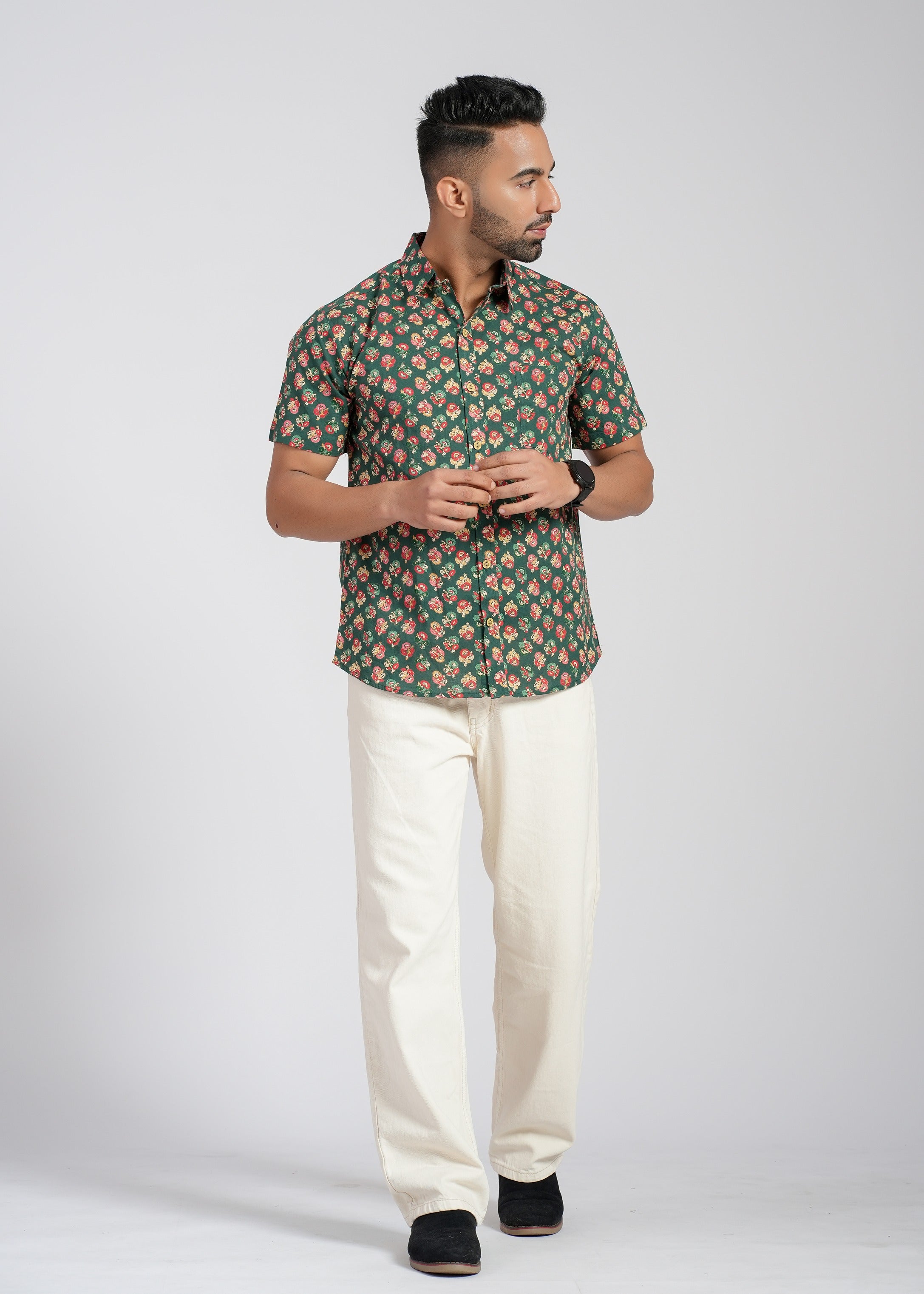 Cotton Printed Half Sleeve Shirt