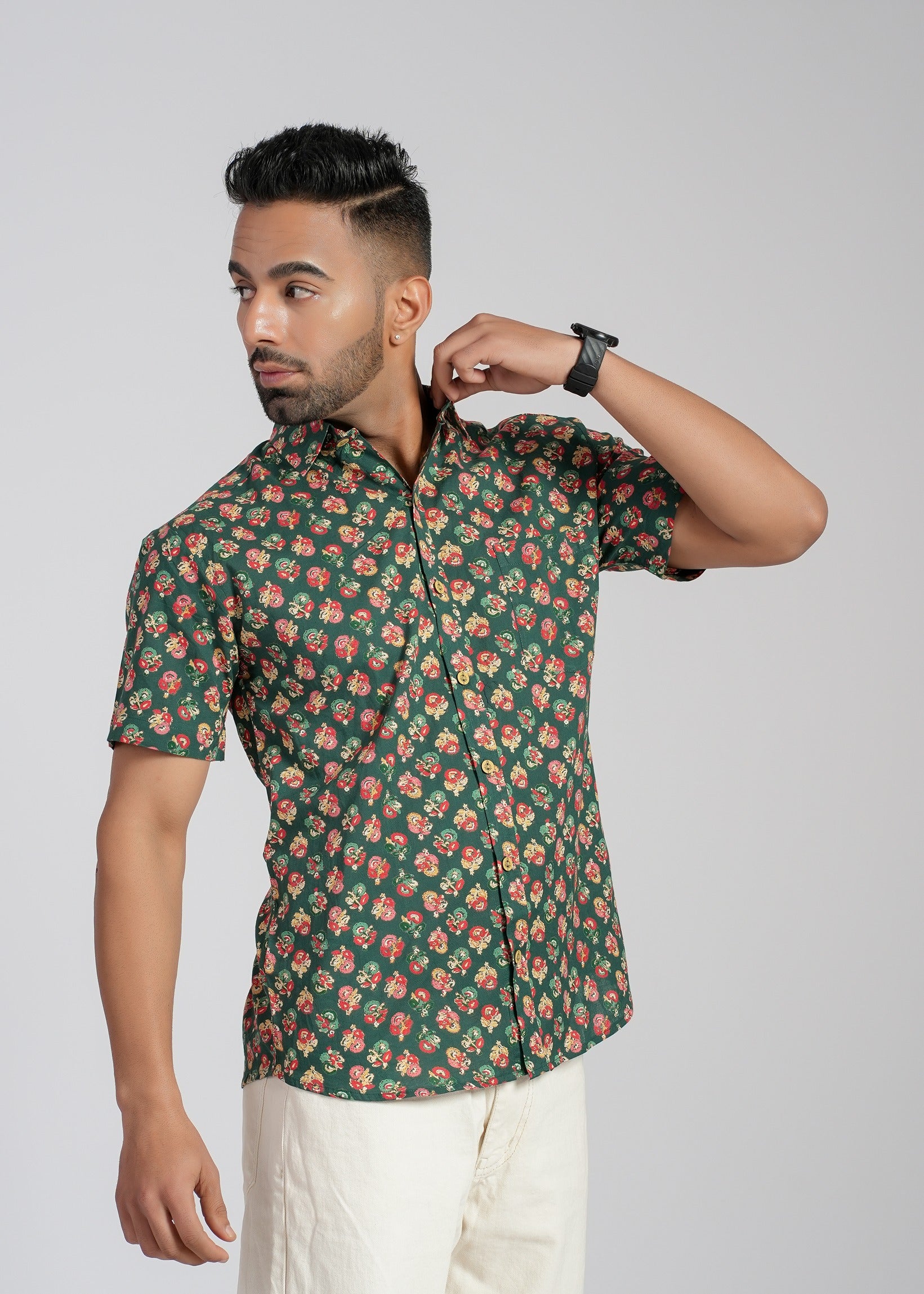 Cotton Printed Half Sleeve Shirt