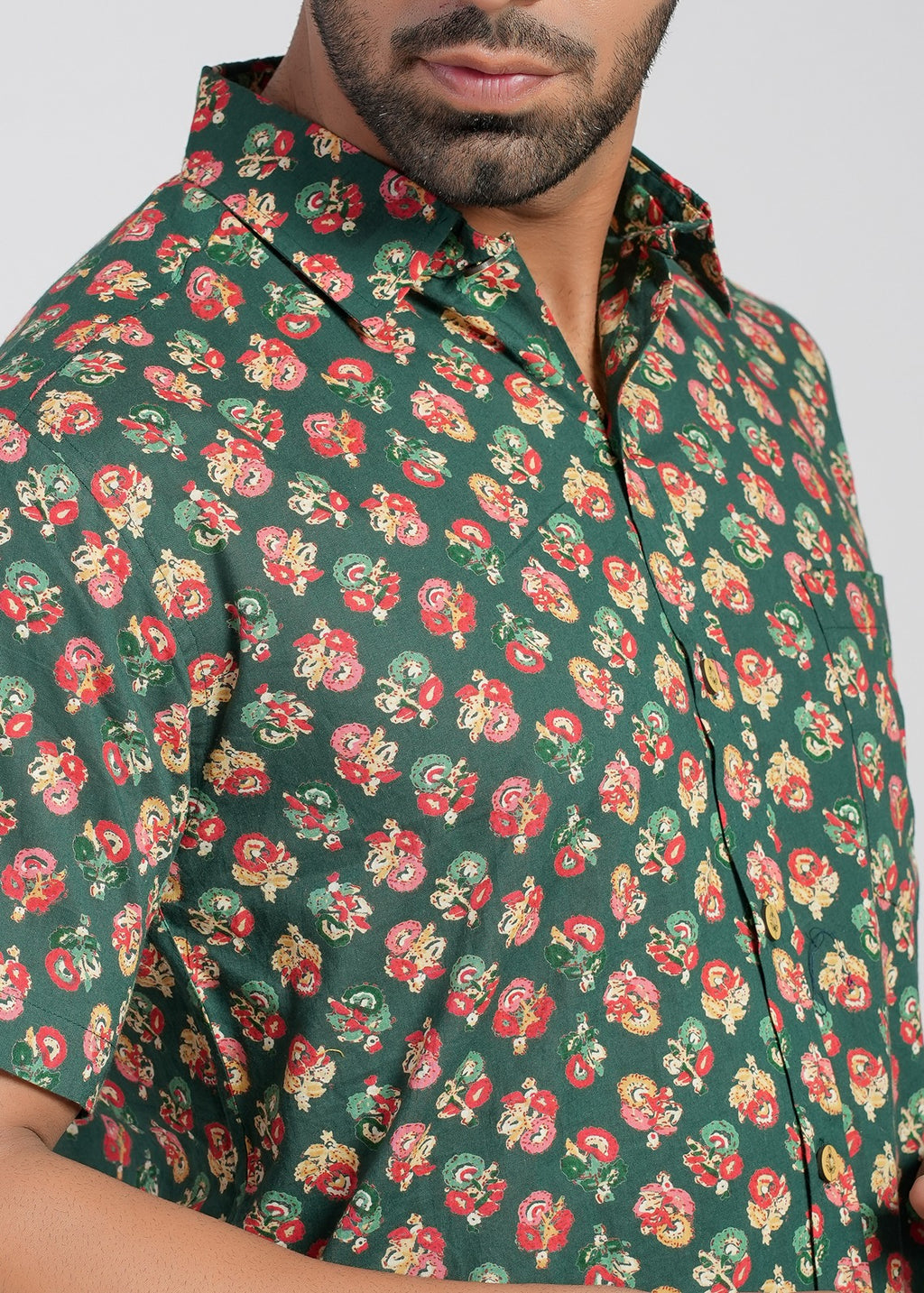 Cotton Printed Half Sleeve Shirt