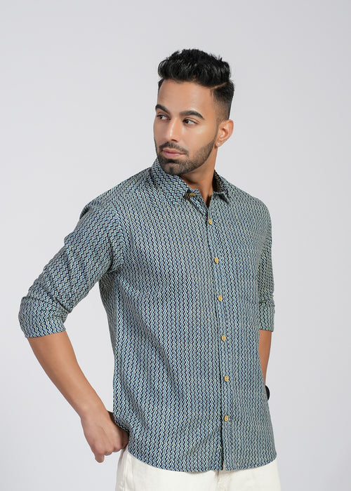 Cotton Printed Full Sleeve Shirt