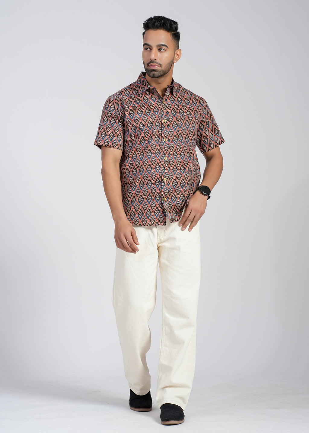 Cotton Printed Half Sleeve Shirt