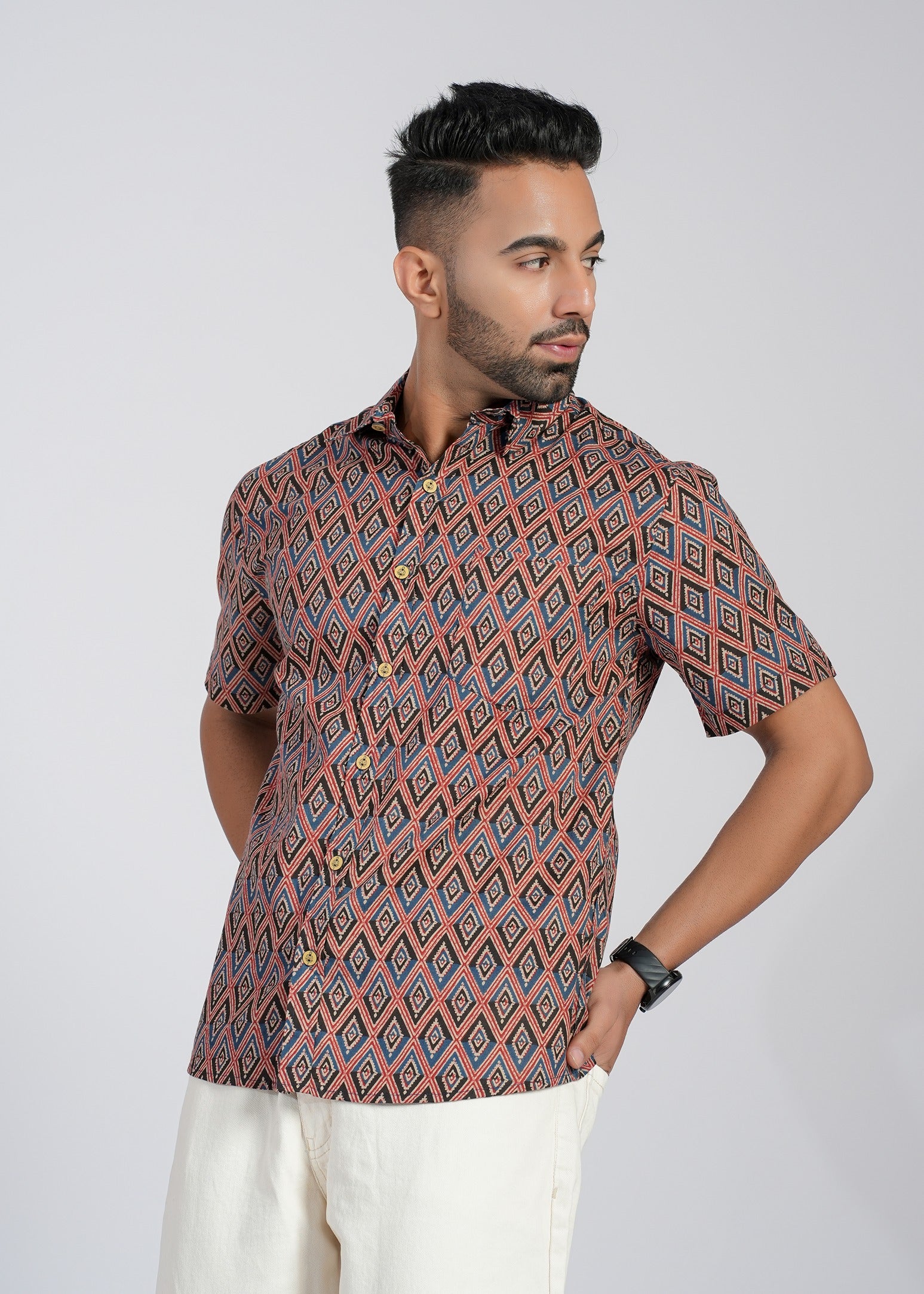 Cotton Printed Half Sleeve Shirt