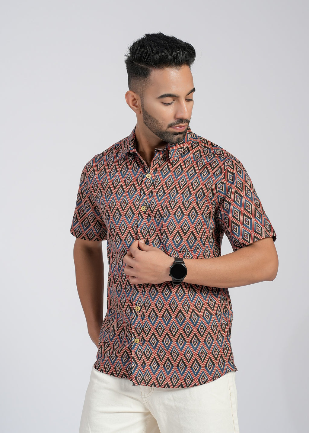 Cotton Printed Half Sleeve Shirt