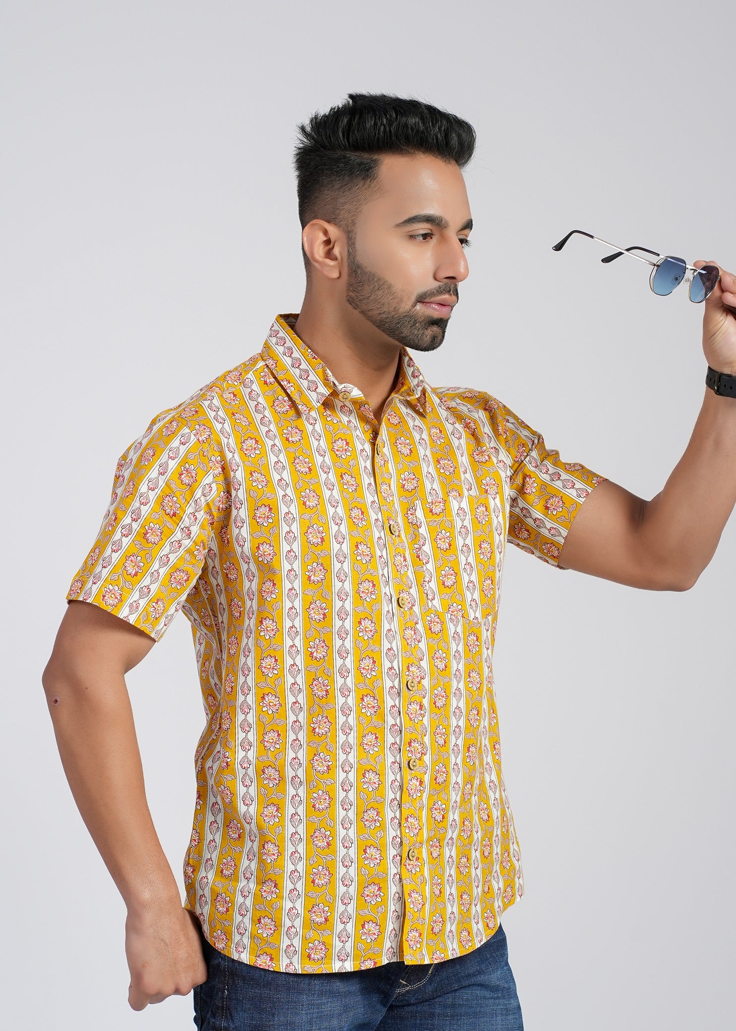 Cotton Printed Half Sleeve Shirt