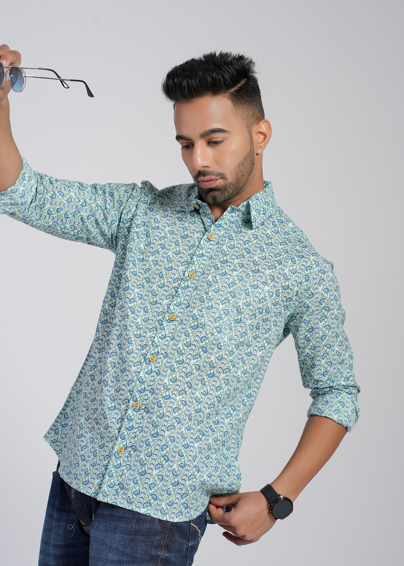 Cotton Printed Full Sleeve Shirt