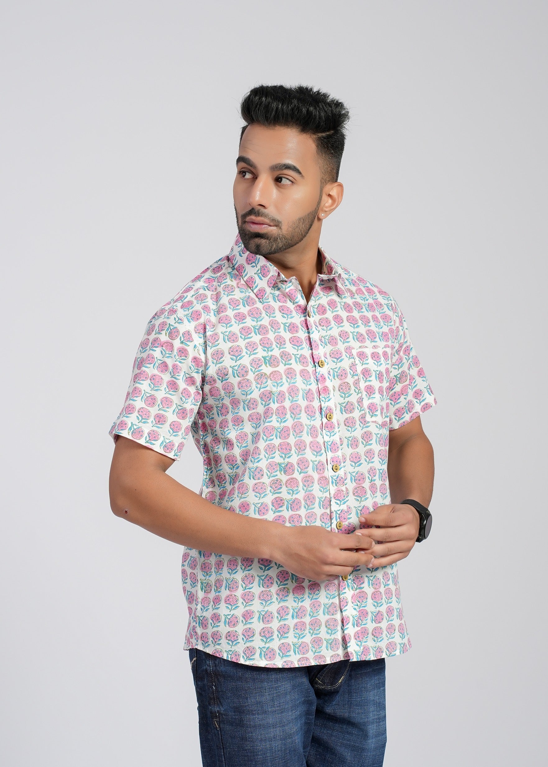 Cotton Printed Half Sleeve Shirt